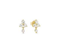 Nomination Life Bouquet CZ Gold Tone Stud Earrings 0.67 x 1.1cm