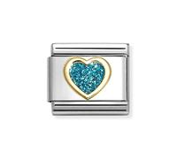 Nomination CLASSIC Turquoise Glitter Heart Charm 030220/08