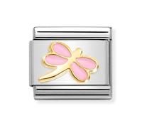 Nomination CLASSIC Composable Gold Pink Enamel Dragonfly Charm 030285/54