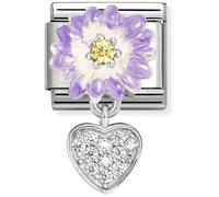 Nomination Lilac Daisy With Heart Charm