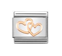 Nomination CLASSIC Composable Romance Linked Hearts Charm 430104/41