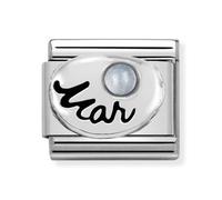 Nomination Charm CLASSIC Silvershine Symbols March Aquamarine Birthstone 330505/03