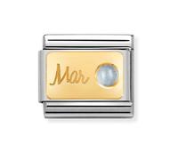 Nomination March Aquamarine Yellow Gold Charm