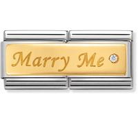Nomination CLASSIC Gold Double Engraved Marry Me Charm 030730/01