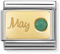 Nomination May Emerald Birthstone Charm