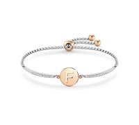 Nomination Milleluci Two-Tone Initial F Half Bangle Toggle Bracelet 028007/006
