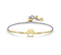 Nomination Milleluci Paw Print with CZ Gold Tone Adjustable Bracelet 6 x 1.1cm, 14-19cm