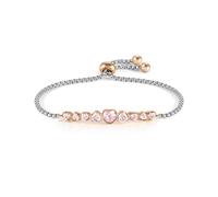 Nomination Milleluci Colour Stainless Steel Pink Crystal Hearts Bracelet 028011/003