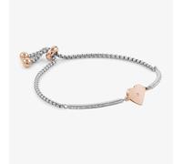 Nomination Milleluci Rose Gold Finish Heart Toggle Pave Half Bangle 028004/022