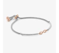 Nomination Milleluci Rose Gold Finish Infinity Toggle Pave Half Bangle 028004/024
