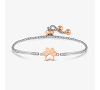 Nomination Milleluci Silver & Rose Gold Paw Print Toggle Bracelet 028017/013