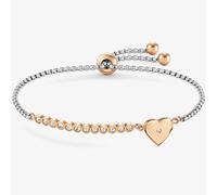Nomination Milleluci Two-Tone Cubic Zirconia Heart Toggle Bracelet 028009/022