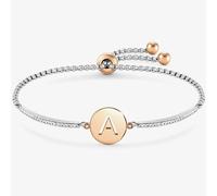 Nomination Milleluci Two-Tone Initial A Half Bangle Toggle Bracelet 028007/001
