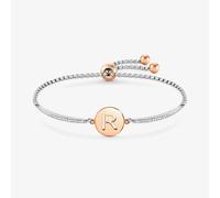 Nomination Milleluci Two-Tone Initial R Half Bangle Toggle Bracelet 028007/018