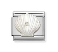 Nomination CLASSIC Composable Sterling Silver Mother of Pearl Shell Charm 330509/11