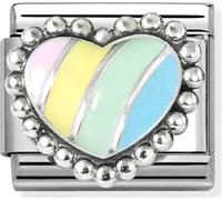 Nomination Stainless Steel & Silver Multi-Coloured Dotted Heart Charm 330204/37