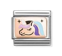 Nomination Stainless Steel 9ct Yellow Gold Multicolour Unicorn Charm 430204/04