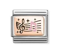 Nomination Musical Notes Rose Gold Charm
