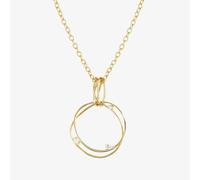 Nomination My Rebel Art Gold Plated & Cubic Zirconia Double Circle Necklace 242821/012