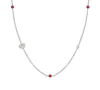 Nomination Necklace Gioie collection in 925 Sterling Silver with Cubic Zirconia and Jade. Heart