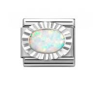 Nomination Silver White Opal Charm