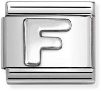 Nomination Oxidised Silver Letter Charm - Letter F