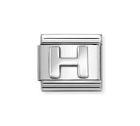 Nomination Oxidised Silver Letter Charm - Letter H