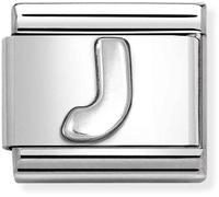 Nomination Oxidised Silver Letter Charm - Letter J