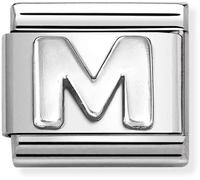 Nomination Oxidised Silver Letter Charm - Letter M