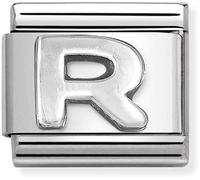Nomination Plain R Initial Silver Shine Charm