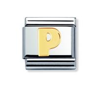 Nomination P Initial Yellow Gold