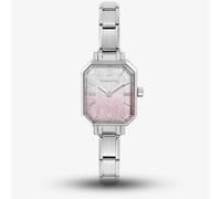 Nomination Silver Paris Rectangular Silver and Pink Dial Watch