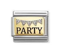 Nomination CLASSIC Gold & Glitter Party Bunting Charm 030289/09*