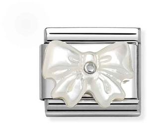 Nomination Pearlescent Bow Charm