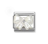 Nomination Pearlescent Bow Charm - Stainless Steel