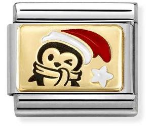 Nomination Penguin Red Hat Charm