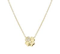 Nomination Petit Sparkle CZ Four-Leaf Clover Gold Tone Necklace 0.9 x 0.9cm, 38-44cm