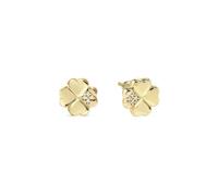 Nomination Petit Sparkle CZ Four-Leaf Clover Gold Tone Stud Earrings 0.85 x 0.85cm