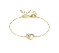 Nomination Petit Sparkle CZ Heart Gold Tone Bracelet 1 x 0.9cm, 16-19cm
