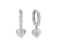 Nomination Petit Sparkle Silver Heart Huggie Hoop Earrings 242305/004