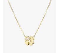 Nomination Gold Petit Sparkle Clover Necklace - 38cm