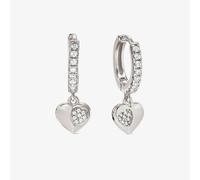Nomination Silver Petit Sparkle Heart Hoop Earrings