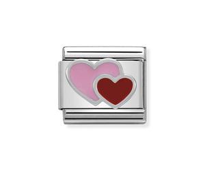 Nomination Pink And Red Double Heart