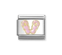Nomination Pink and White Flip Flops Charm