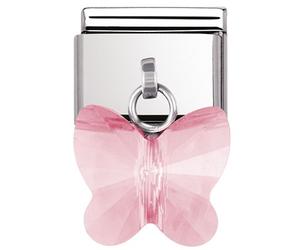 Nomination Pink Butterfly Charm - Stainless Steel