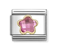 Nomination Pink Crystal Flower Charm