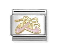 Nomination Gold Pink Dance Shoes Charm