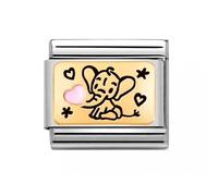 Nomination Gold Pink Elephant Charm