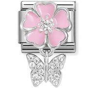 Nomination Pink Flower With Butterfly Charm