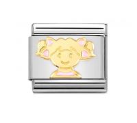Nomination CLASSIC Composable Pink Enamel Girl Charm 030272/66